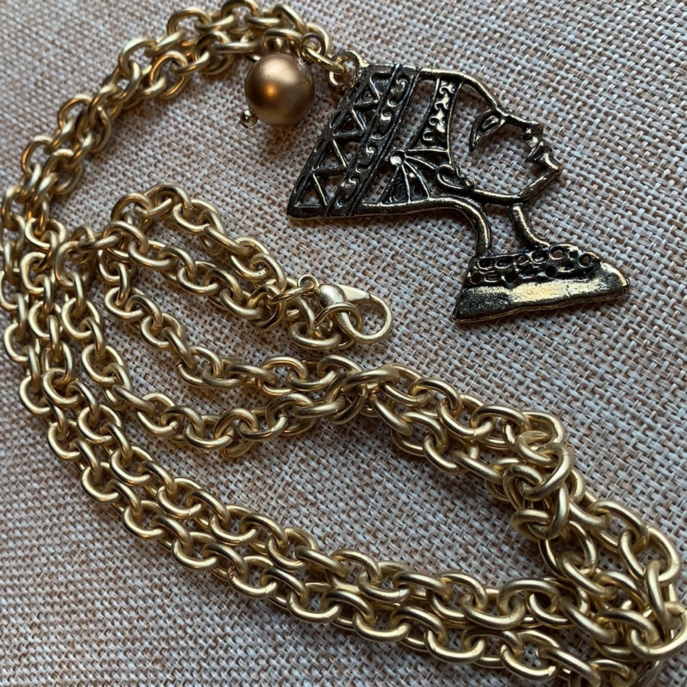 Ancient Egypt Upcycle Necklace One of a kind Design by Twinsdesign Handmade - Picture 9 of 15